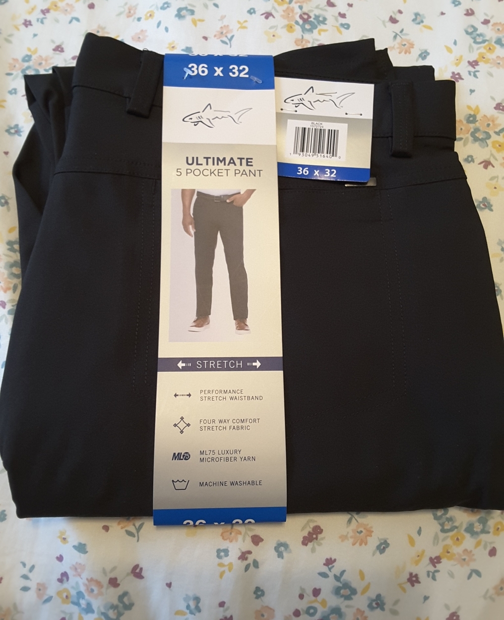 Ultimate Black 5-Pocket Stretch Chinos - Men's